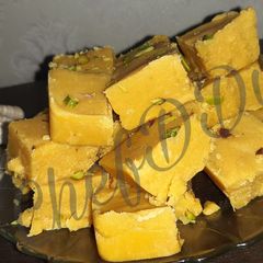 Mysore Pak mouth melting A picture of Mysore Pak mouth melting.