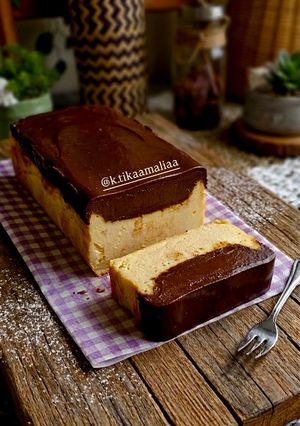 Foto resep Iceberg Choco Lava Basque Cheesecake