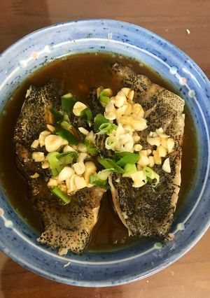 清蒸蒜香醬油石斑魚 的食譜成品照片