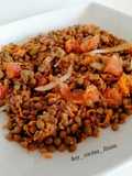 Ensalada de lentejas con vinagreta de apio