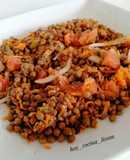 Ensalada de lentejas con vinagreta de apio