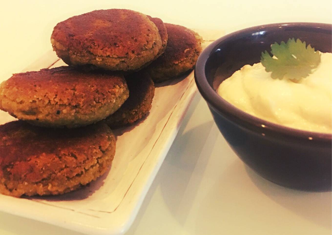 Pea croquette with spinach