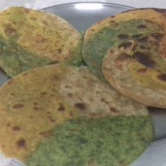 A picture of Tri-colour paratha.