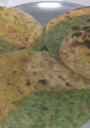 A picture of Tri-colour paratha.