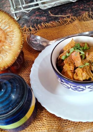 A picture of Marinated Jackfruit Curry.