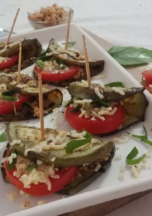 A picture of Eggplant Roll ups.