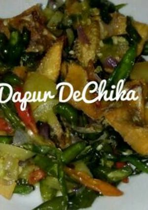 Foto resep Ikan asin sambal ijo tumis