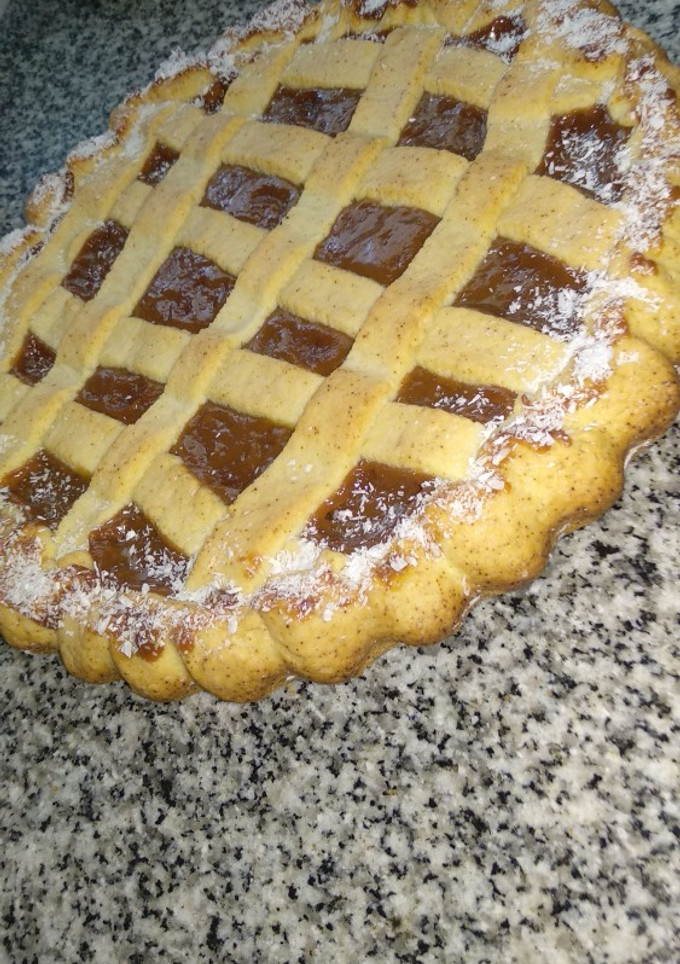 Una foto de Pastafrola de dulce de leche (sin manteca)