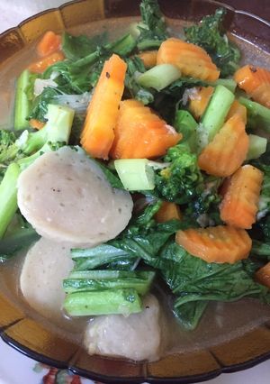 Foto resep Ca bakso sayur