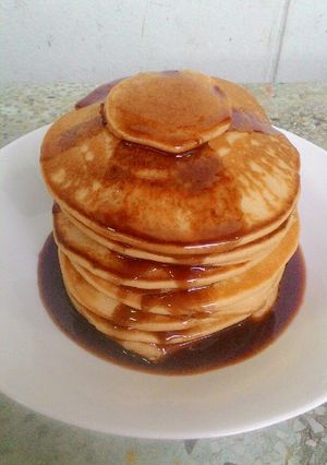 รูปของ Pancake&chocolate syrup