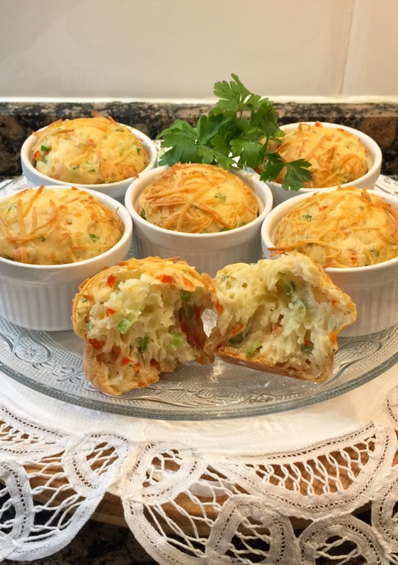 Una foto de Bizcochitos con verduras, sin gluten