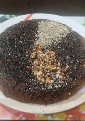 عکسی از دستور کیک شکلاتی بدون فر