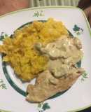 Pechugas de pollo con crema de hongos