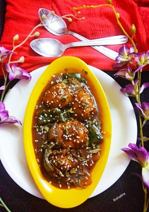 A picture of Bread Raw Banana Manchurian.