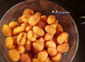 Una foto de Gnocchi o ñoquis en freidora de aire