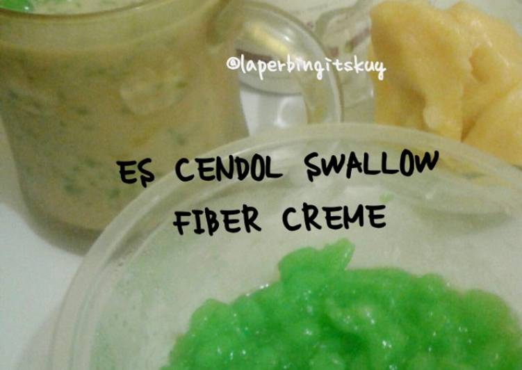 Bagaimana Membuat Es cendol swallow fiber creme, Enak