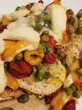 Bruschetta with Mixed Air-Fried Vegetables and Taleggio Cheese