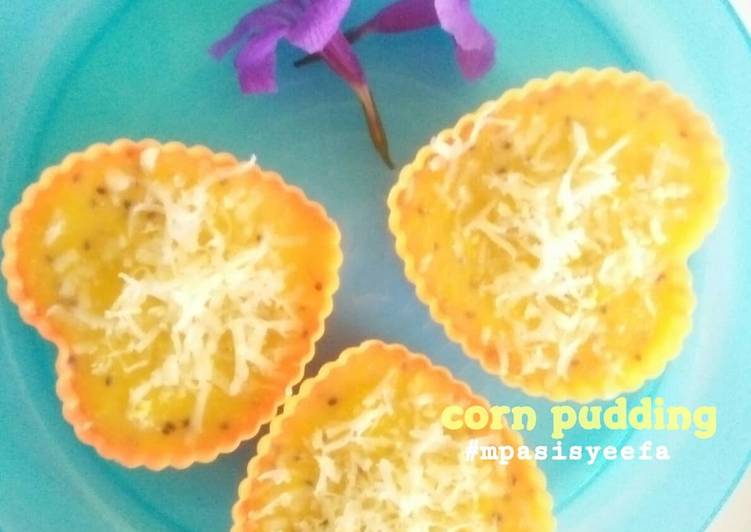 Resep Corn pudding mpasi 8,9m+, Bikin Ngiler