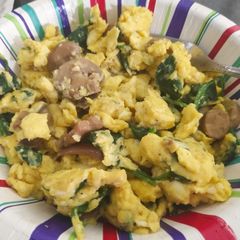 Mushroom & Spinach Egg Scramble A picture of Mushroom & Spinach Egg Scramble.