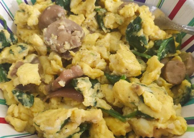 Step-by-Step Guide to Make Super Quick Homemade Mushroom &amp; Spinach Egg Scramble