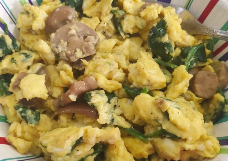 Mushroom & Spinach Egg Scramble Mushroom & Spinach Egg Scramble