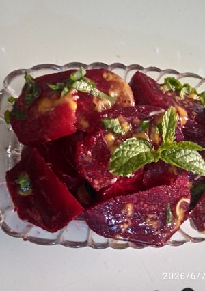 Une photo de Salade de betteraves rouges