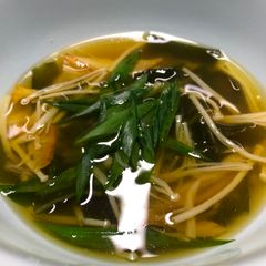 A picture of Miso soup #fermentation food.