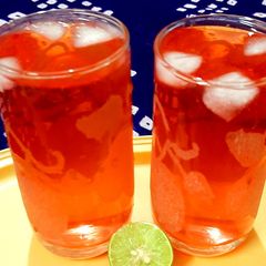 A picture of Rose-syrup Sharabat.