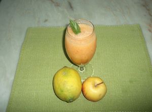 Foto de Sumo de papaia com pera e laranja