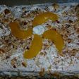 Tortita crema, dulce de leche y durazno.❤🌺