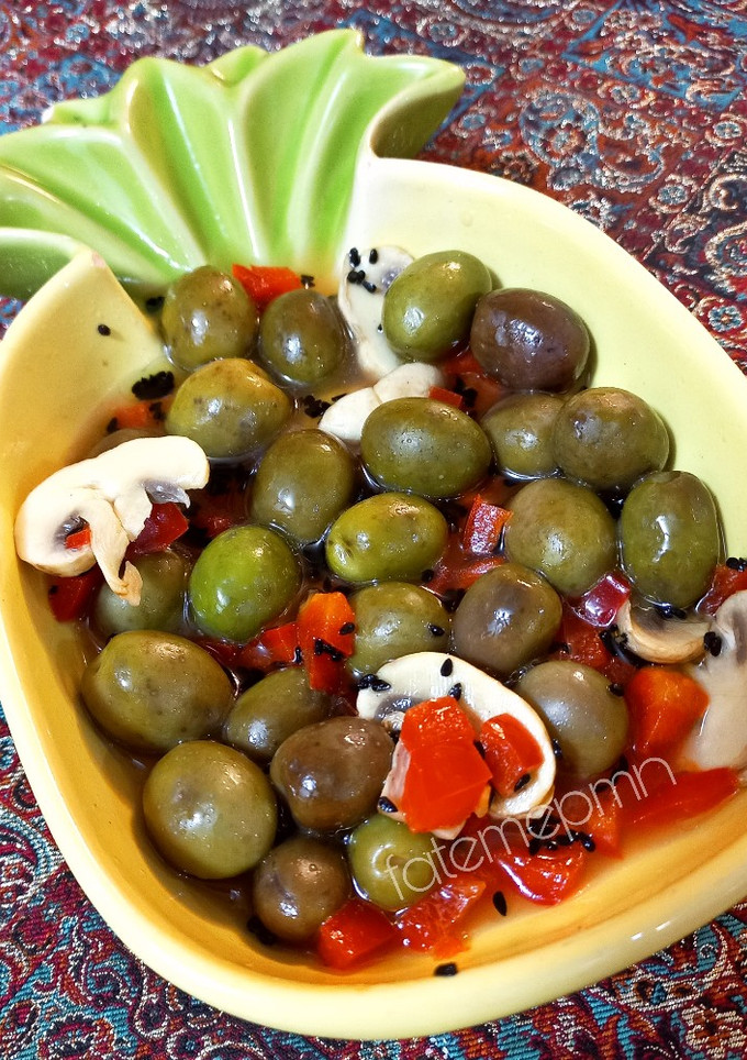 عکسی از دستور سالاد زیتون خوشمزه