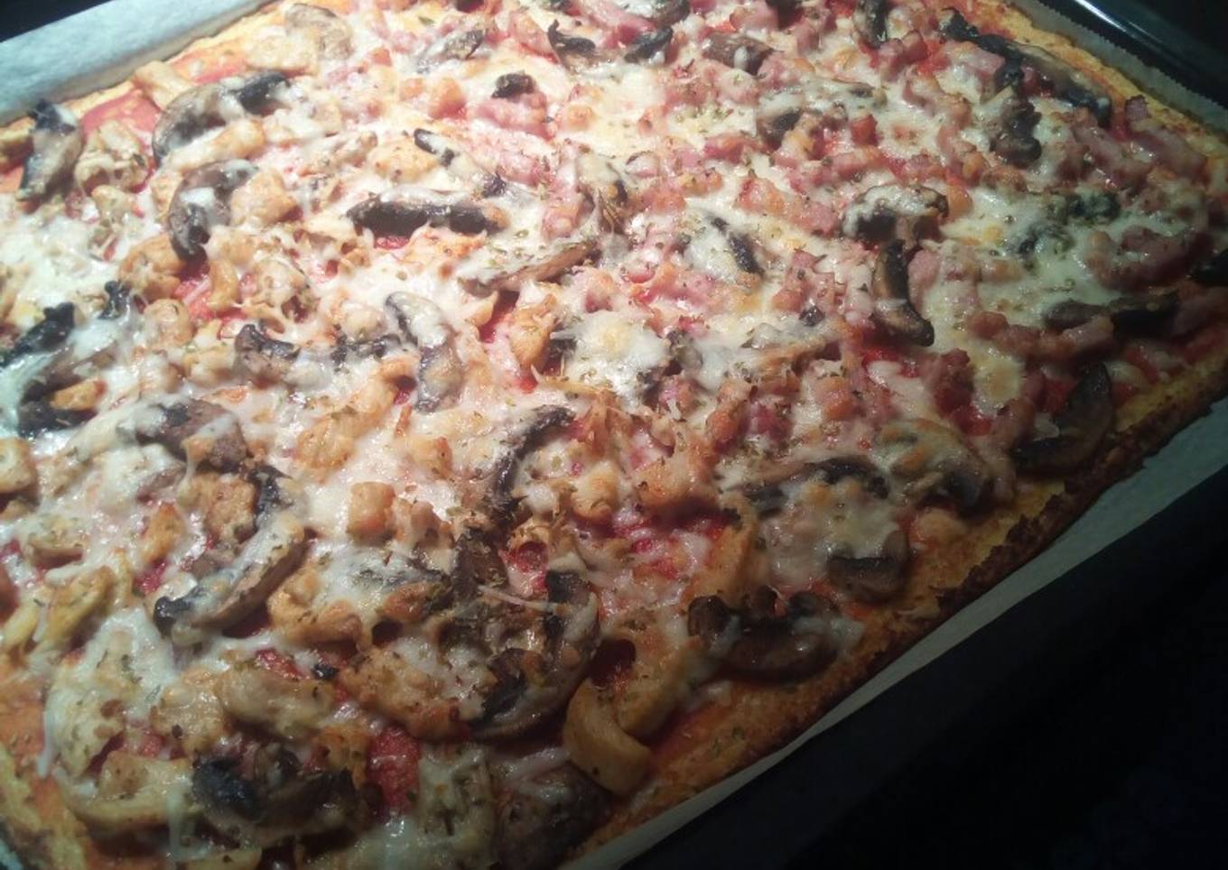 Pizza con base de coliflor