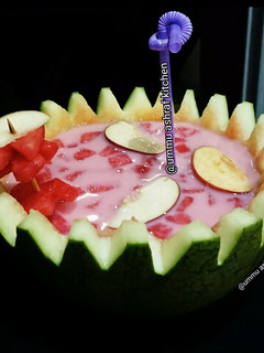 Watermelon milk shake ainihin hoton girkin