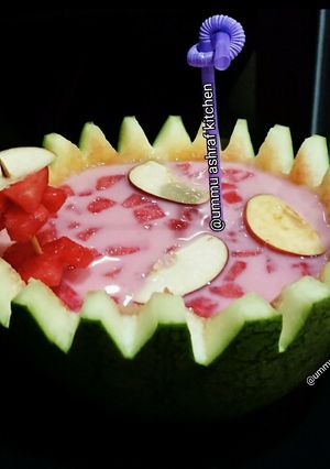 Watermelon milk shake ainihin hoton girkin