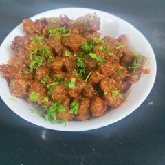 A picture of Schezwan Soya Chunks.