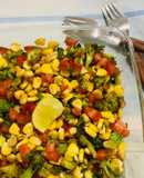 Roasted broccoli corn salad