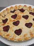 Tarta corazones de frutos rojos