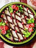 Crostata al cacao farcita di crema al cocco