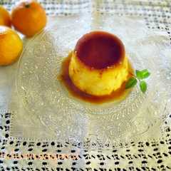 Una foto de Flan de mandarinas