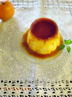 Una foto de Flan de mandarinas