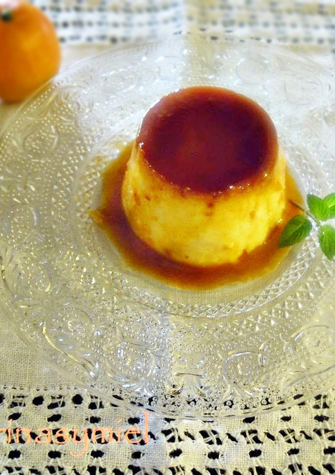 Una foto de Flan de mandarinas