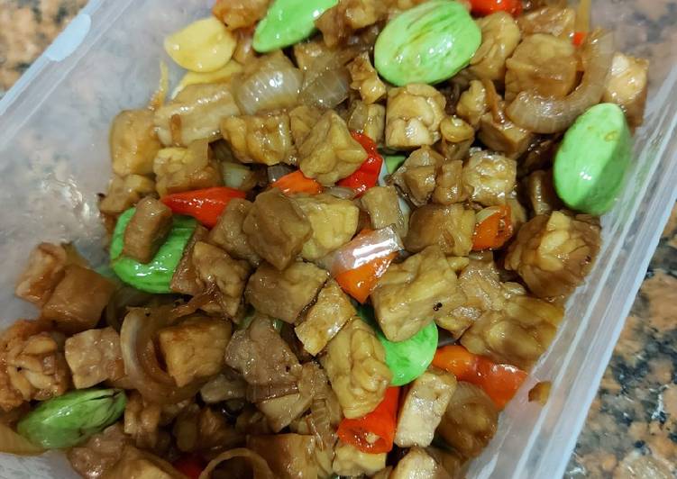 Bagaimana Menyiapkan Orek tempe pete ???, Enak Banget
