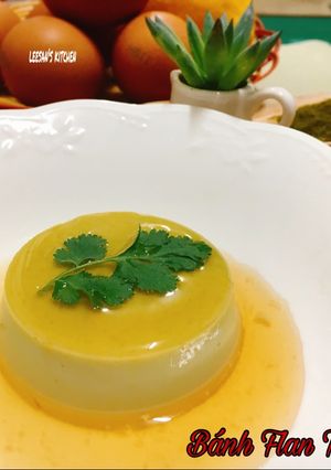 Hình của món Bánh flan trà xanh.