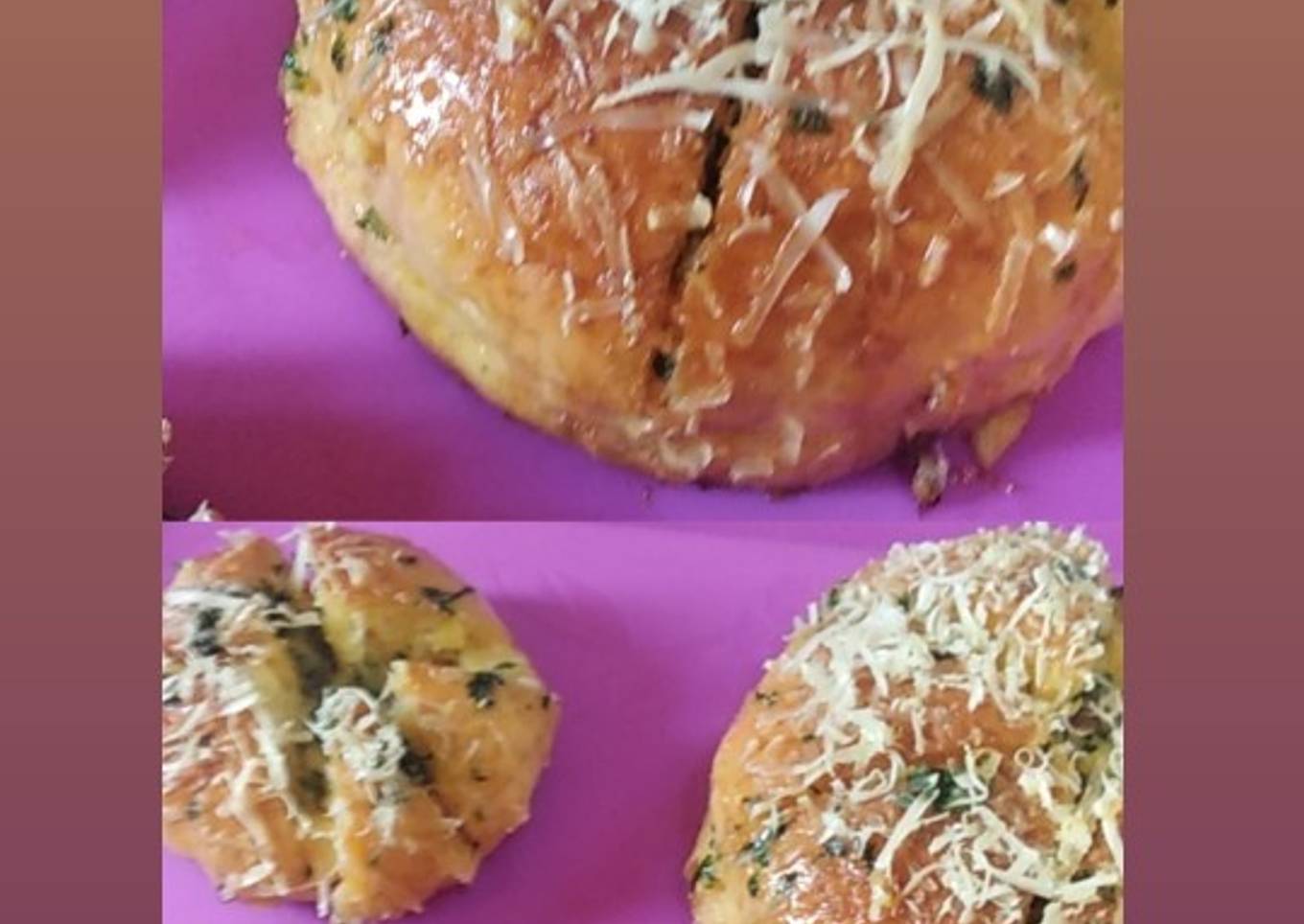 Korean cheese cream garlic bread