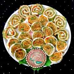 A picture of Cucumber Weave Noodles Pinwheel Sandwich.