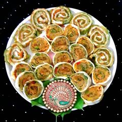 A picture of Cucumber Weave Noodles Pinwheel Sandwich.