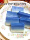 Kuih Lapis Ombre Bunga Telang