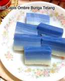 Kuih Lapis Ombre Bunga Telang