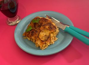 Una foto de Incredible: Papas y fideos van crudos al horno y salen cocinados. Un clásico de Calabria