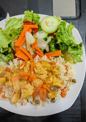 Una foto de Pollo al curry